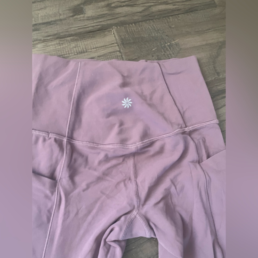 Athleta Rose-Mauve Salutation Stash Pocket Tight - Picture 3 of 6